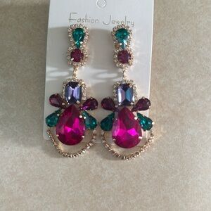 Elegant Multicolor Drop Earrings